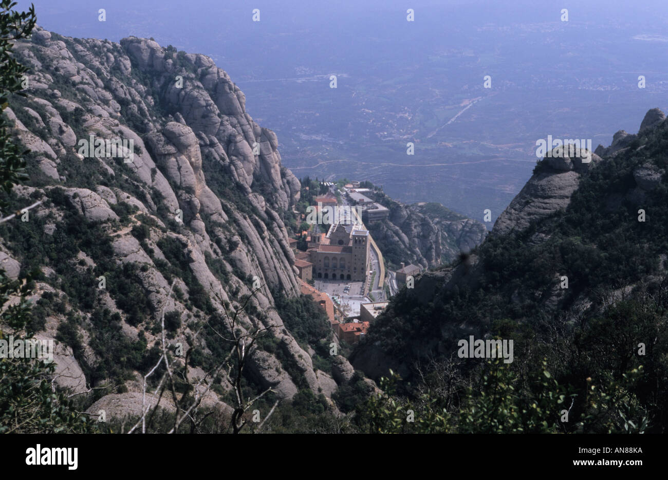 Kloster in Berg Montserrat Naturpark Katalonien Spanien Stockfoto