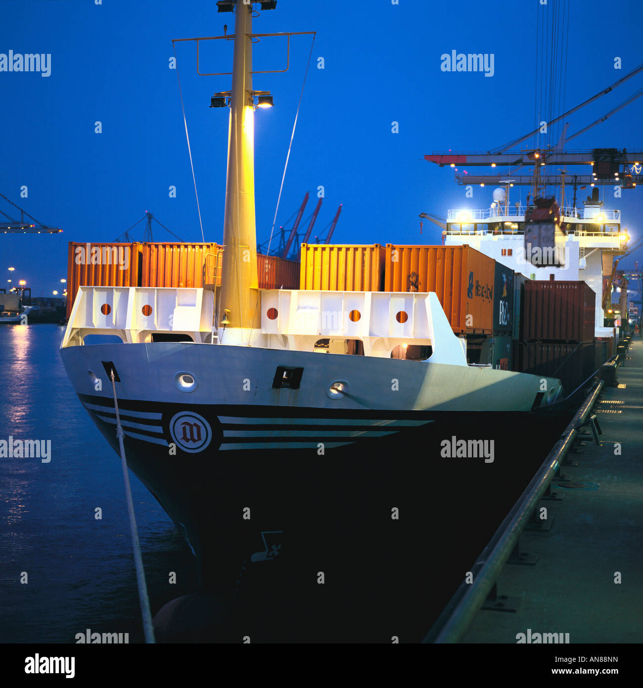 Containerschiff Stockfoto