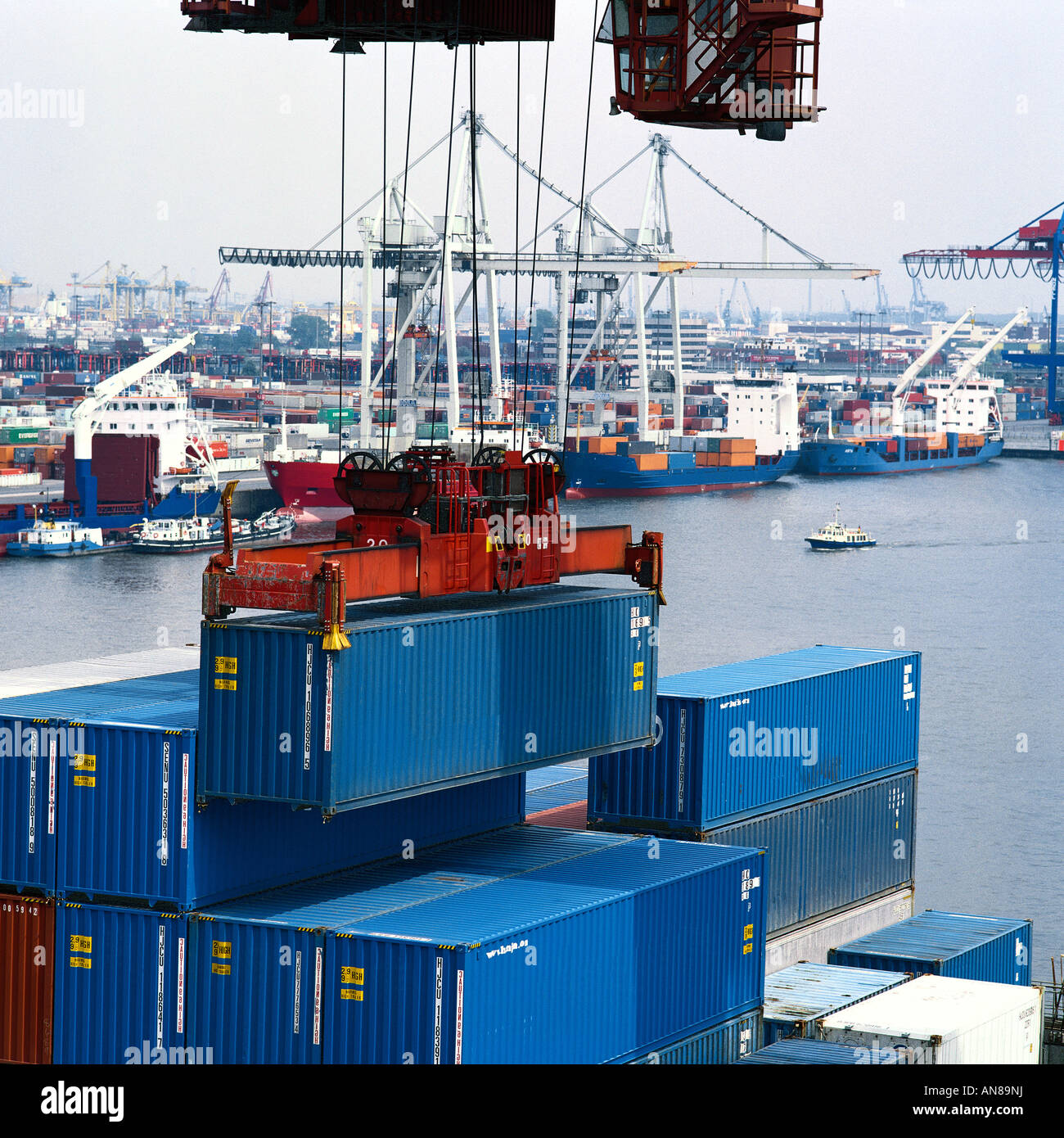 Containerhafen Stockfoto