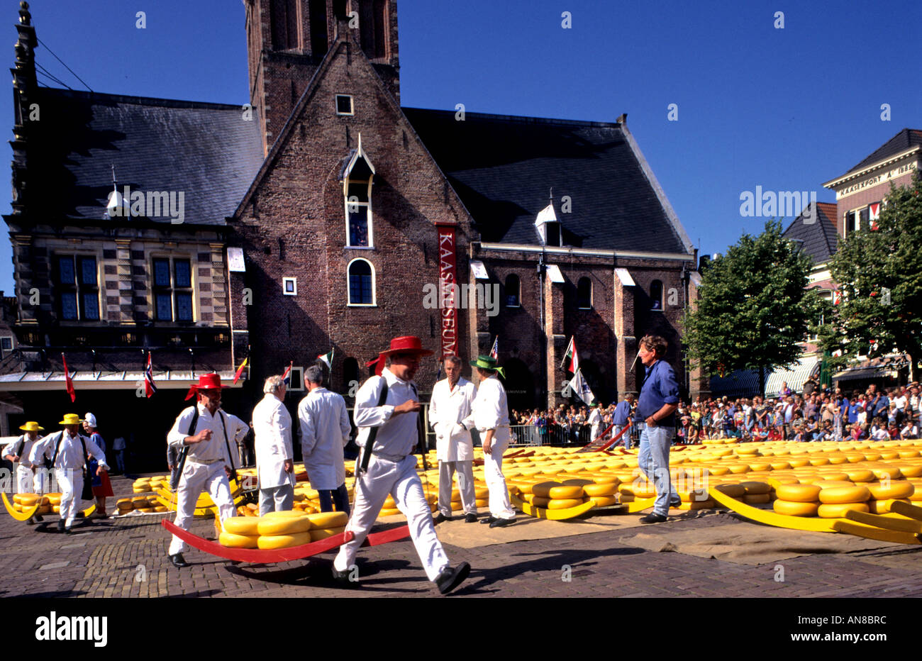 Alkmaar Nord Holland Käse Markt Träger Tracht Stockfoto