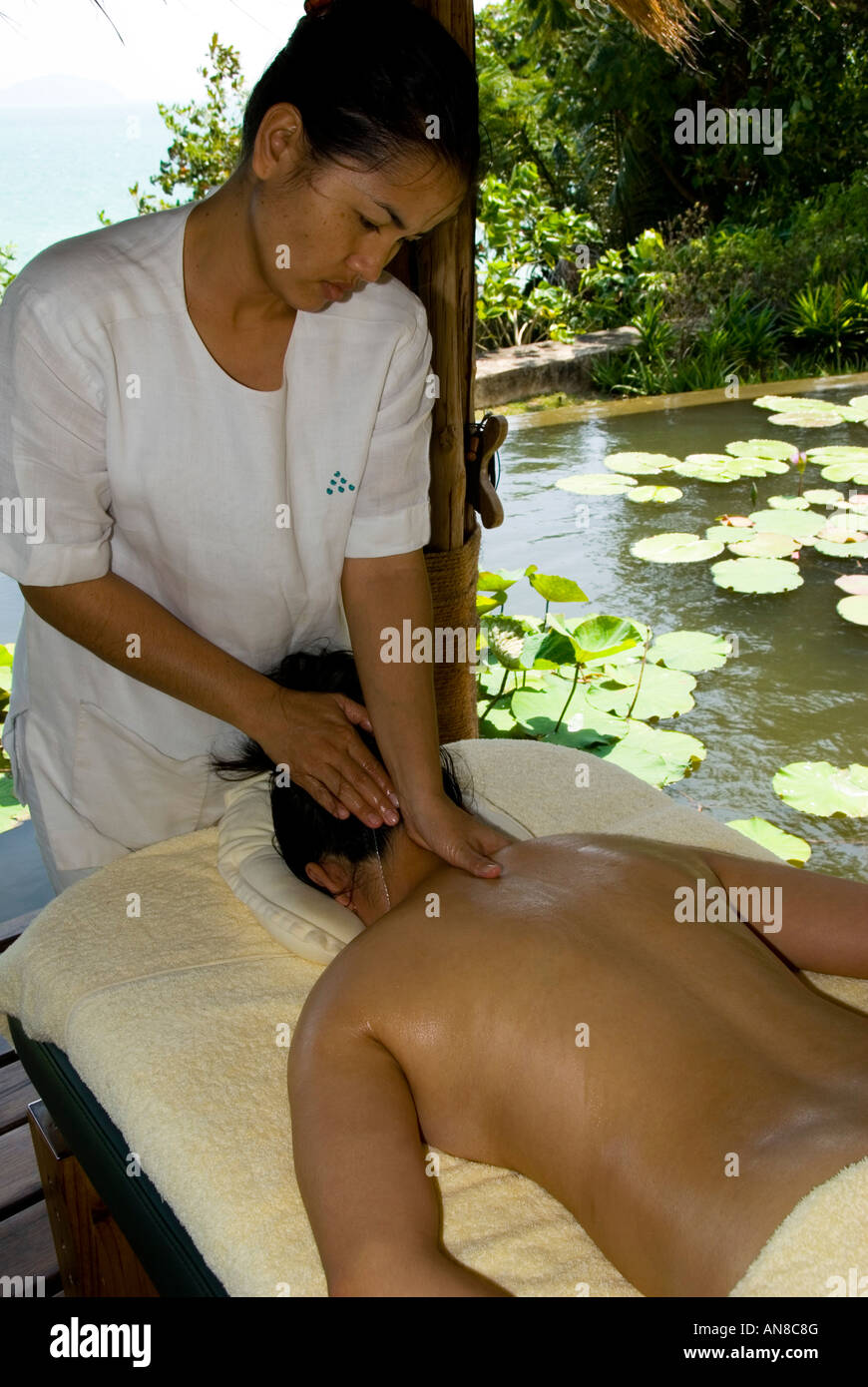 traditionelle thai-massage Stockfoto