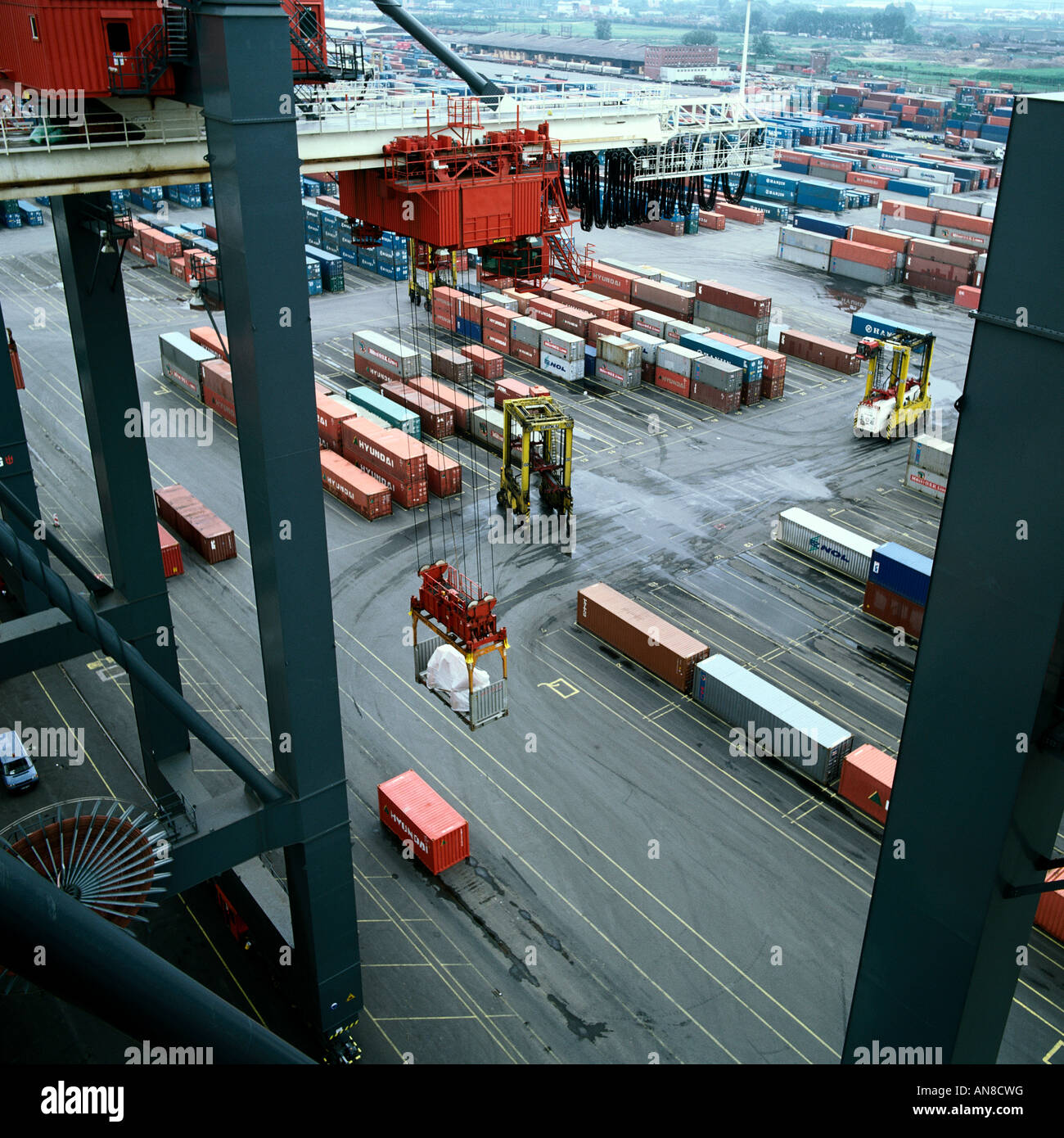 Containerhafen Stockfoto