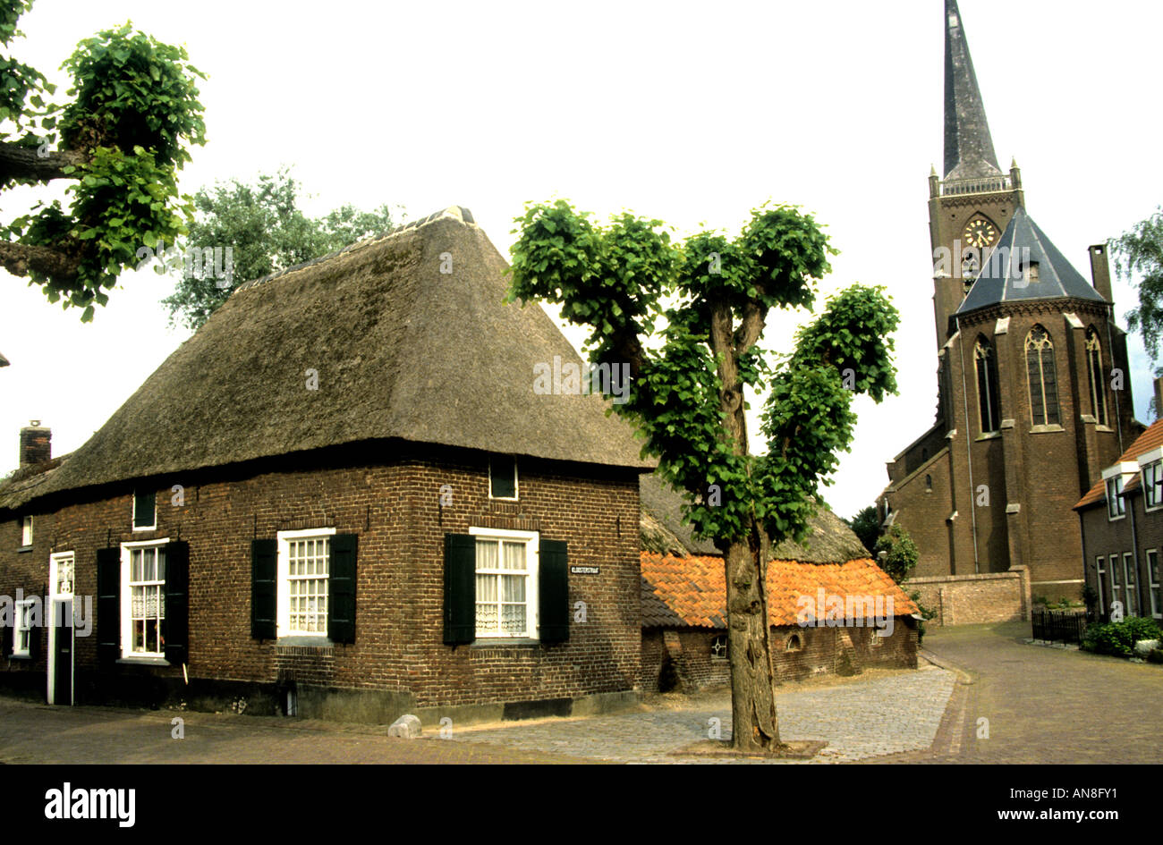 Batenburg Gelderland Niederlande Dorfkirche Stockfoto