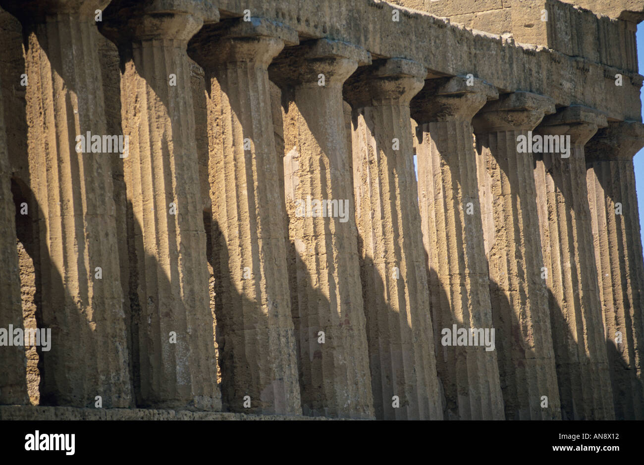 Tempel von Concord griechische Ruinen Agrigento Sizilien Italien Stockfoto
