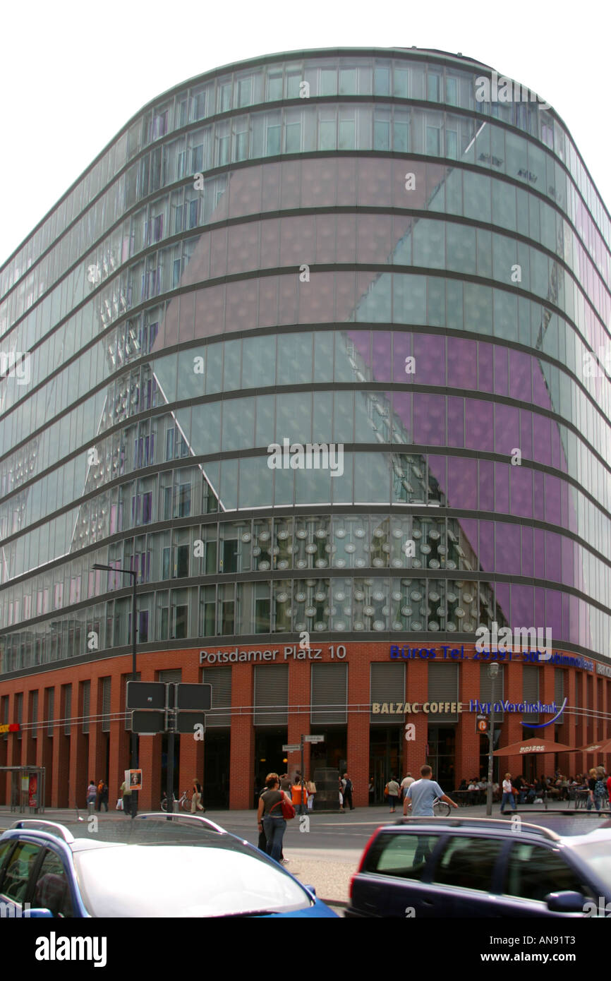 Modernes Gebäude am Potsdamer Platz, Berlin, Europa Stockfoto