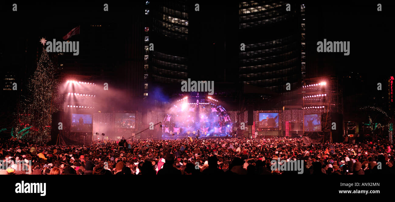 Neujahr 2008 Feier Show in Toronto Nathan Philips Square Ontario Kanada Stockfoto