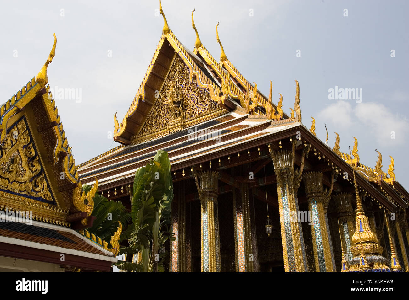 Königliche Kapelle des Smaragd-Buddha Bangkok Thailand Stockfoto