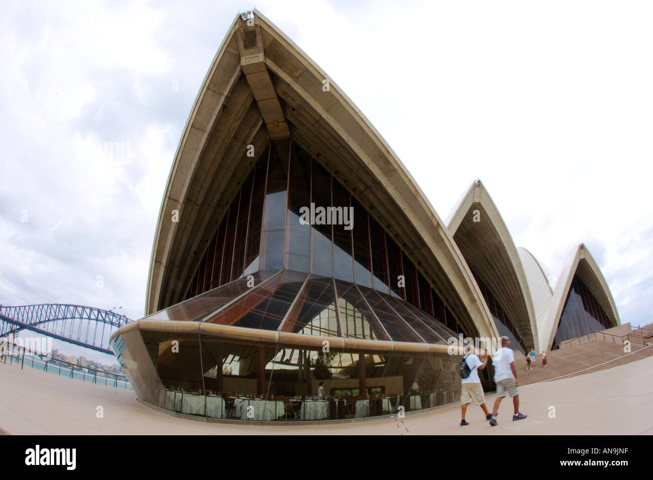 Touristen in Sydney Oper Haus Australien Stockfoto