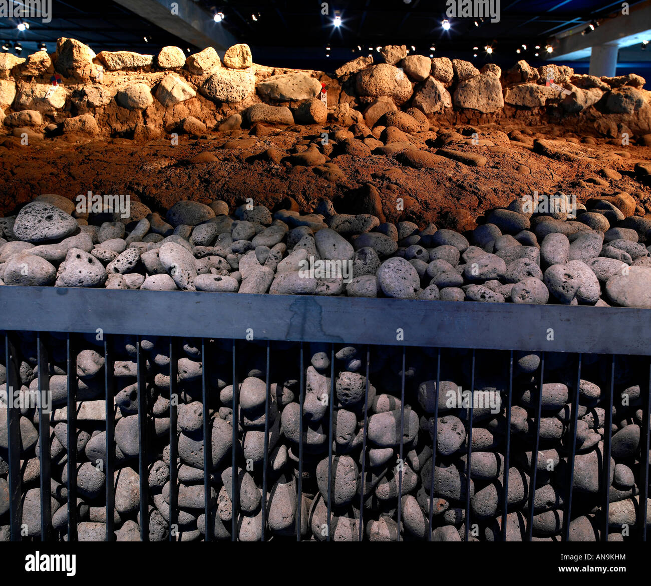 Die isländische Siedlung Ausstellung, 871 + oder - 2, Reykjavik, Island Stockfoto