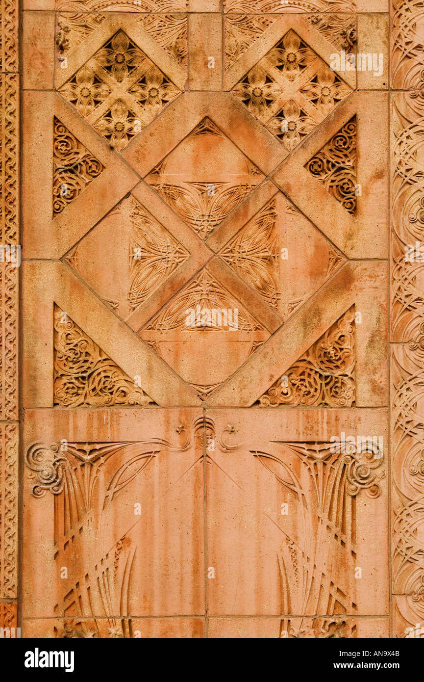 Prudential Guaranty Gebäude 1895 von Louis Sullivan detail Terra Cotta Buffalo New York Stockfoto