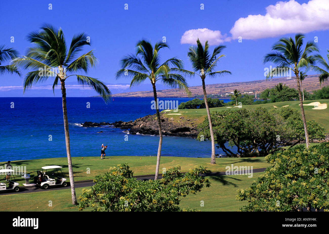 Golferholungsort Big Island Hawaii USA Stockfoto