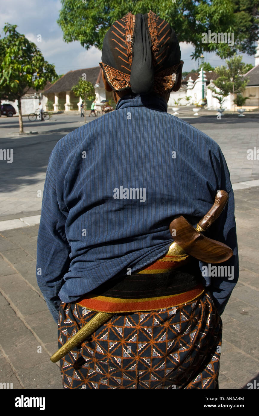 Palace Guard Kraton oder Sultan Palace Yogyakarta Java Indonesien Stockfoto