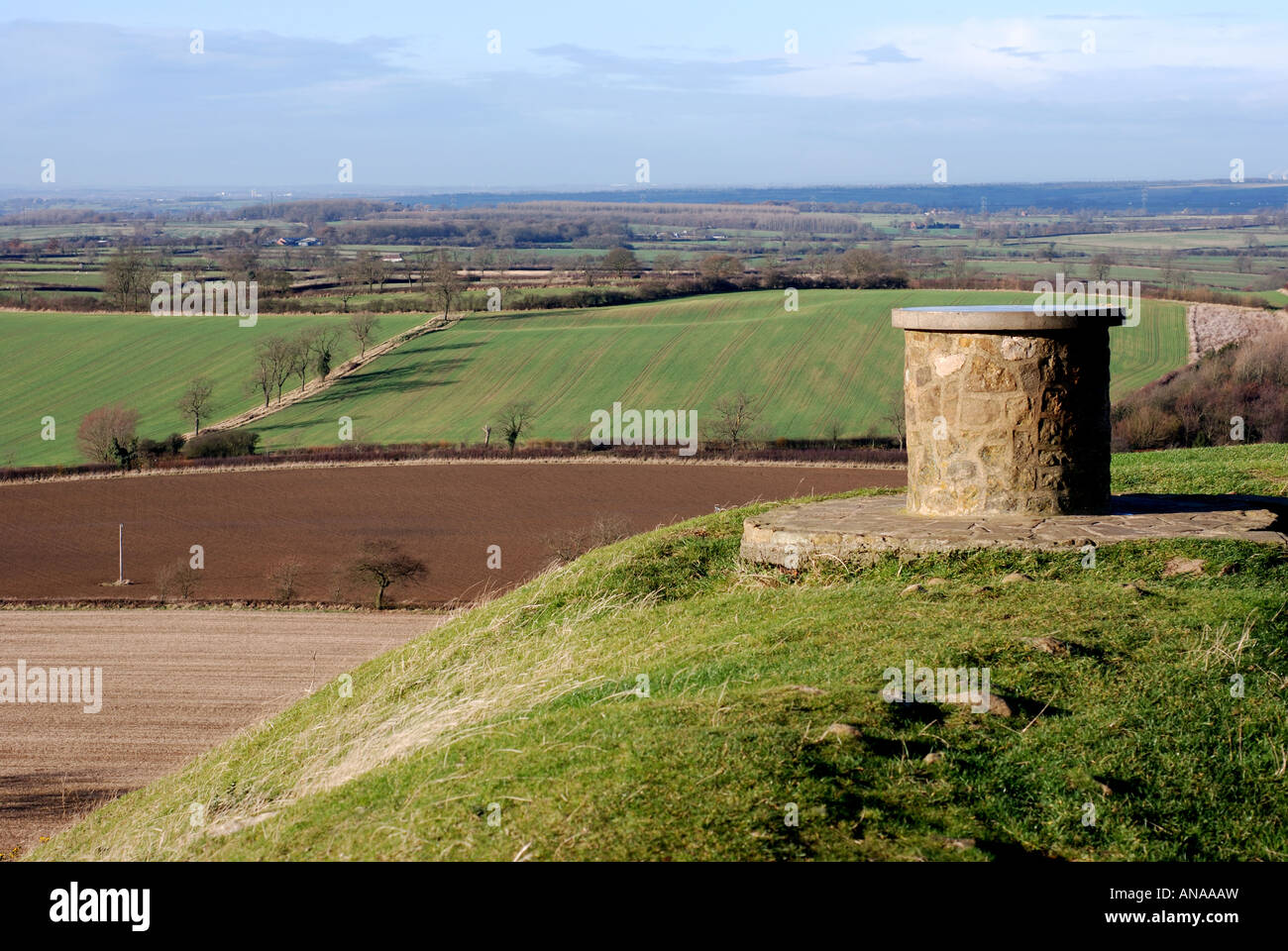 Die Topograph am Burrough Hill, Leicestershire, England, UK Stockfoto