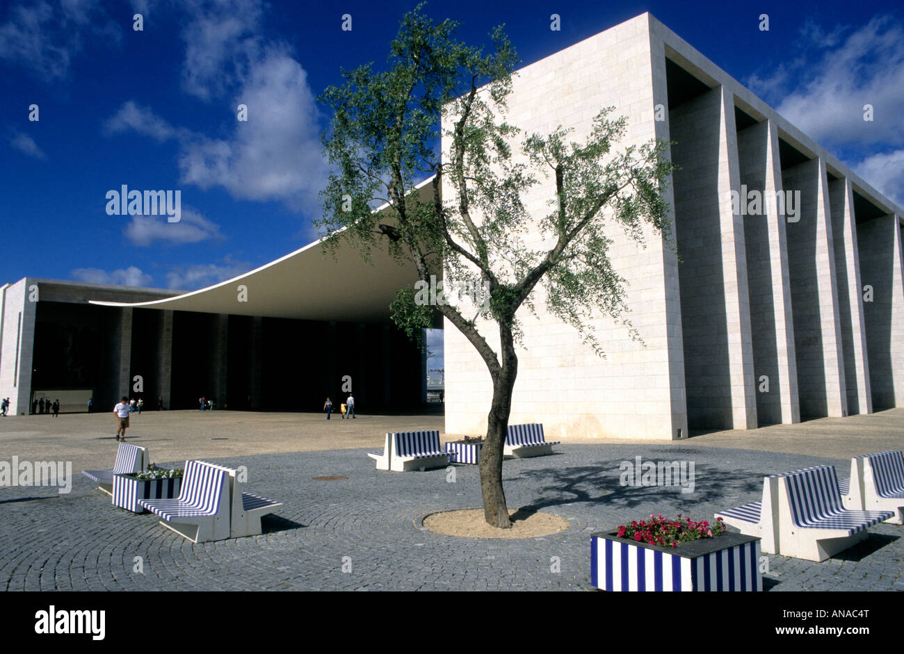 Der Pavilhão de Portugal gehört zu den architektonischen Highlights auf Lissabons Parque Das Nações Stockfoto