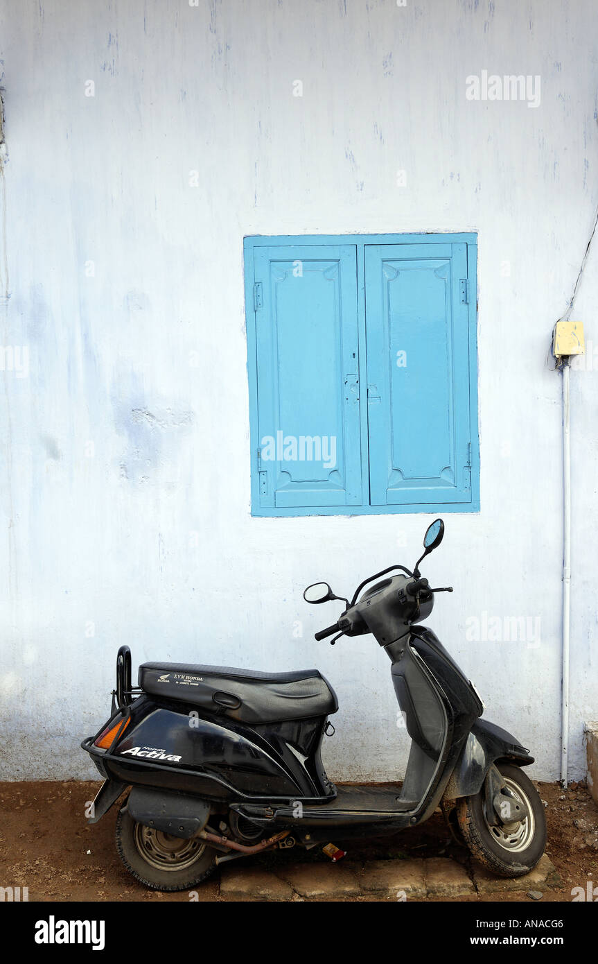 Einen Roller in Fort Kochin Stockfoto