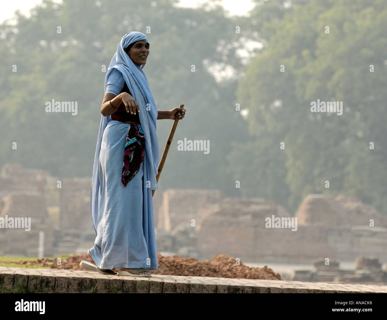 Frau in Sarnath Stockfoto