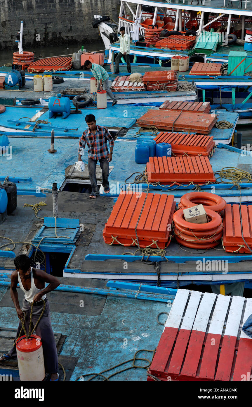 Boote am Tor zu Indien, Mumbai Stockfoto