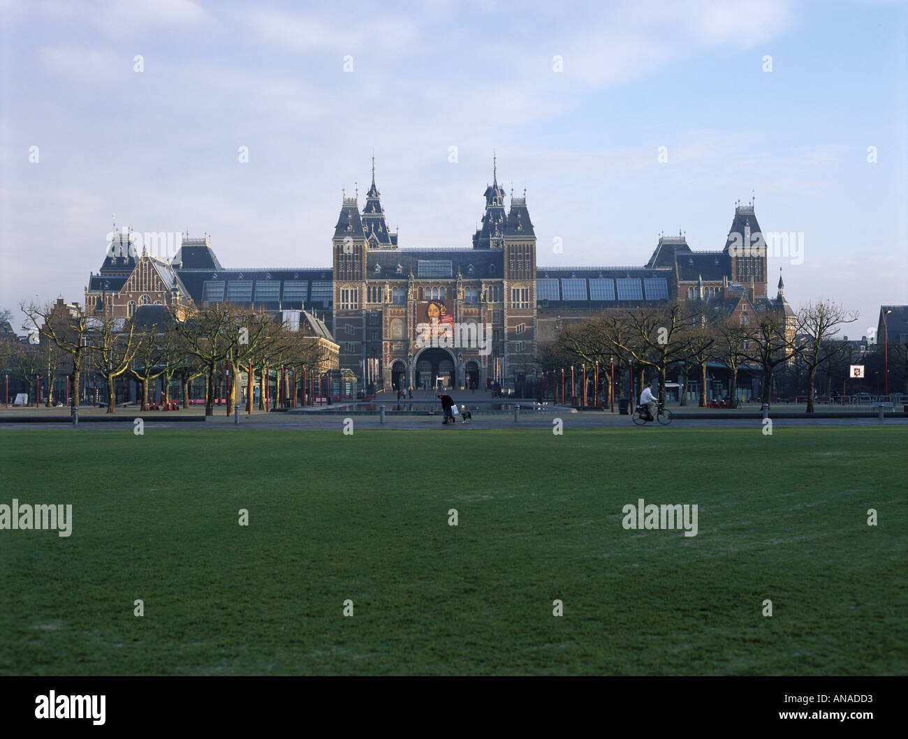 Das Rijksmuseum in Amsterdam Niederlande Stockfoto