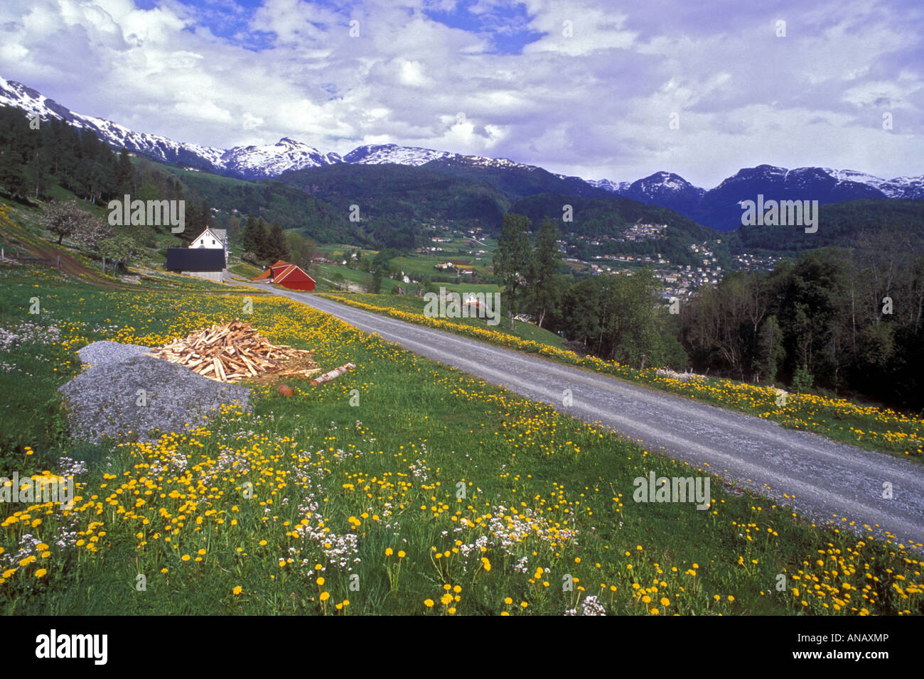 sehen Sie sich auf die Region Hardanger, Norwegen, Hordaland, Hardangervidda Stockfoto