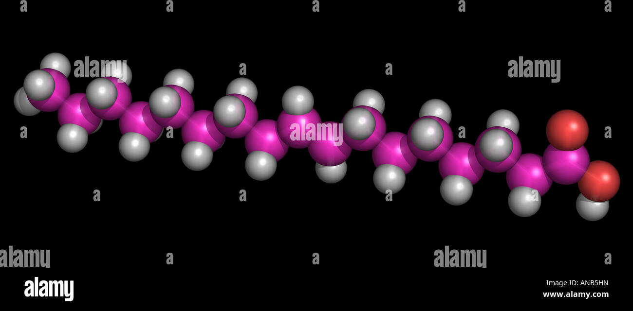 Elaidic-Molekül Stockfoto