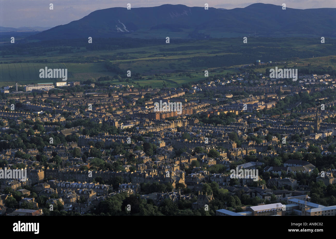 Ansicht von Süden Edinburgh von Arthurs Seat Stockfoto