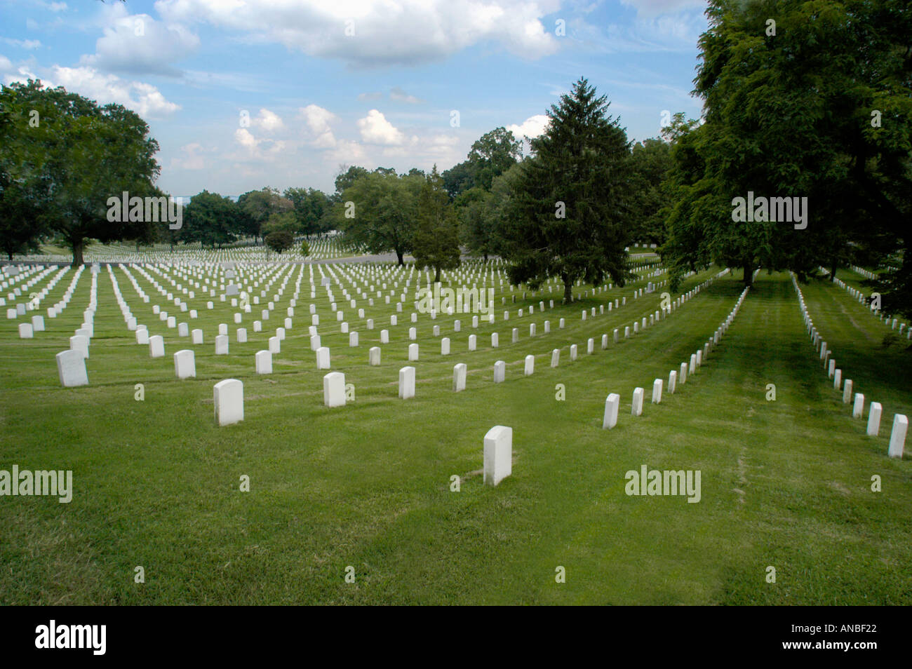 Arlington National Cemetery in Washington D C, Virginia, wo Veteranen nach dem Militärdienst mit Ehren begraben werden Stockfoto