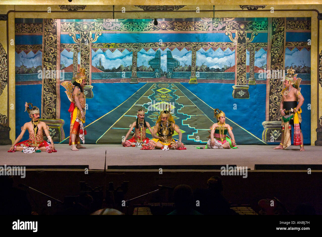 Wayang Orang Auftritt beim Sriwedari Park Solo Java Indonesien Stockfoto