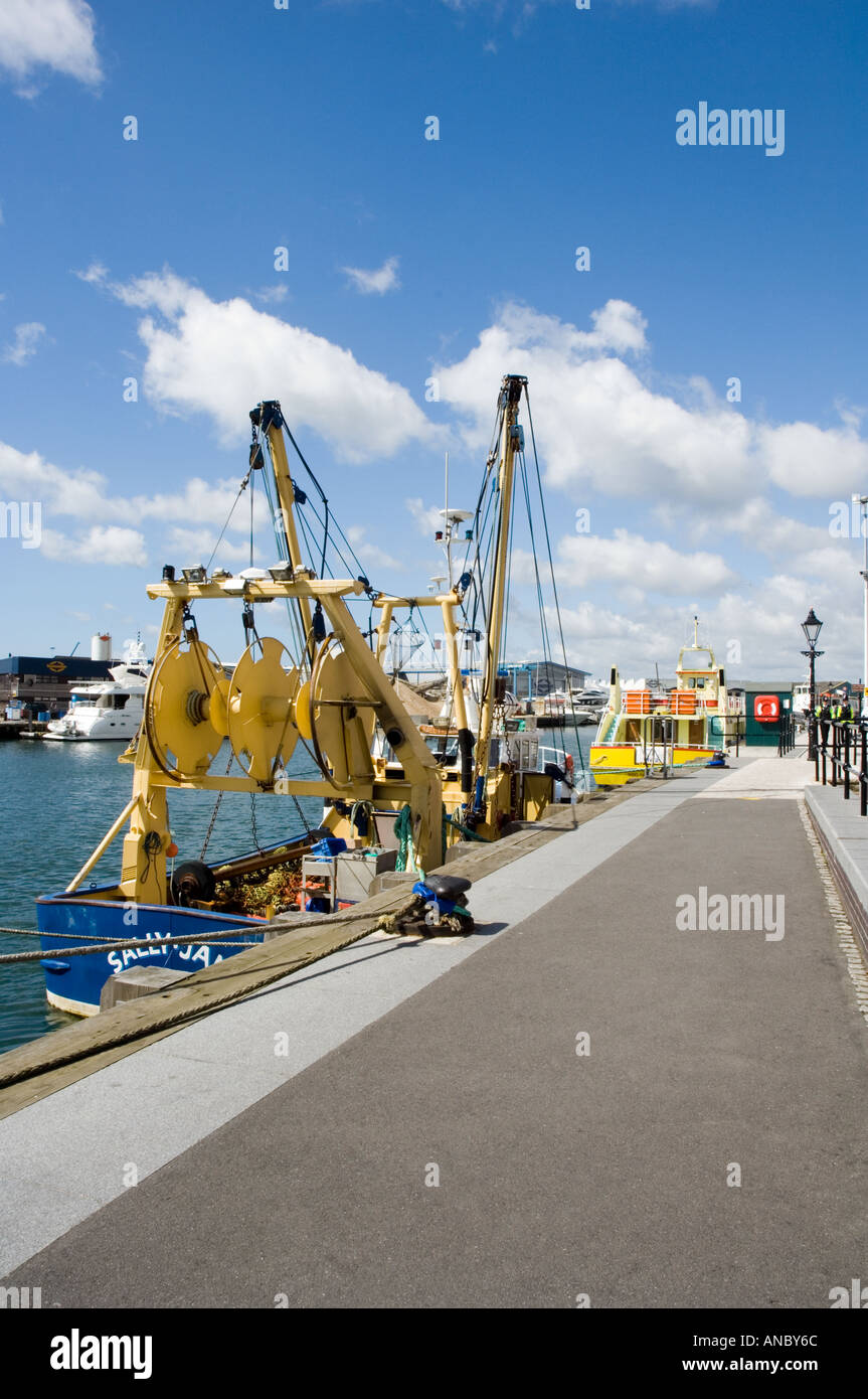 Poole Quay, aufrechte, entlang der Uferstraße Stockfoto