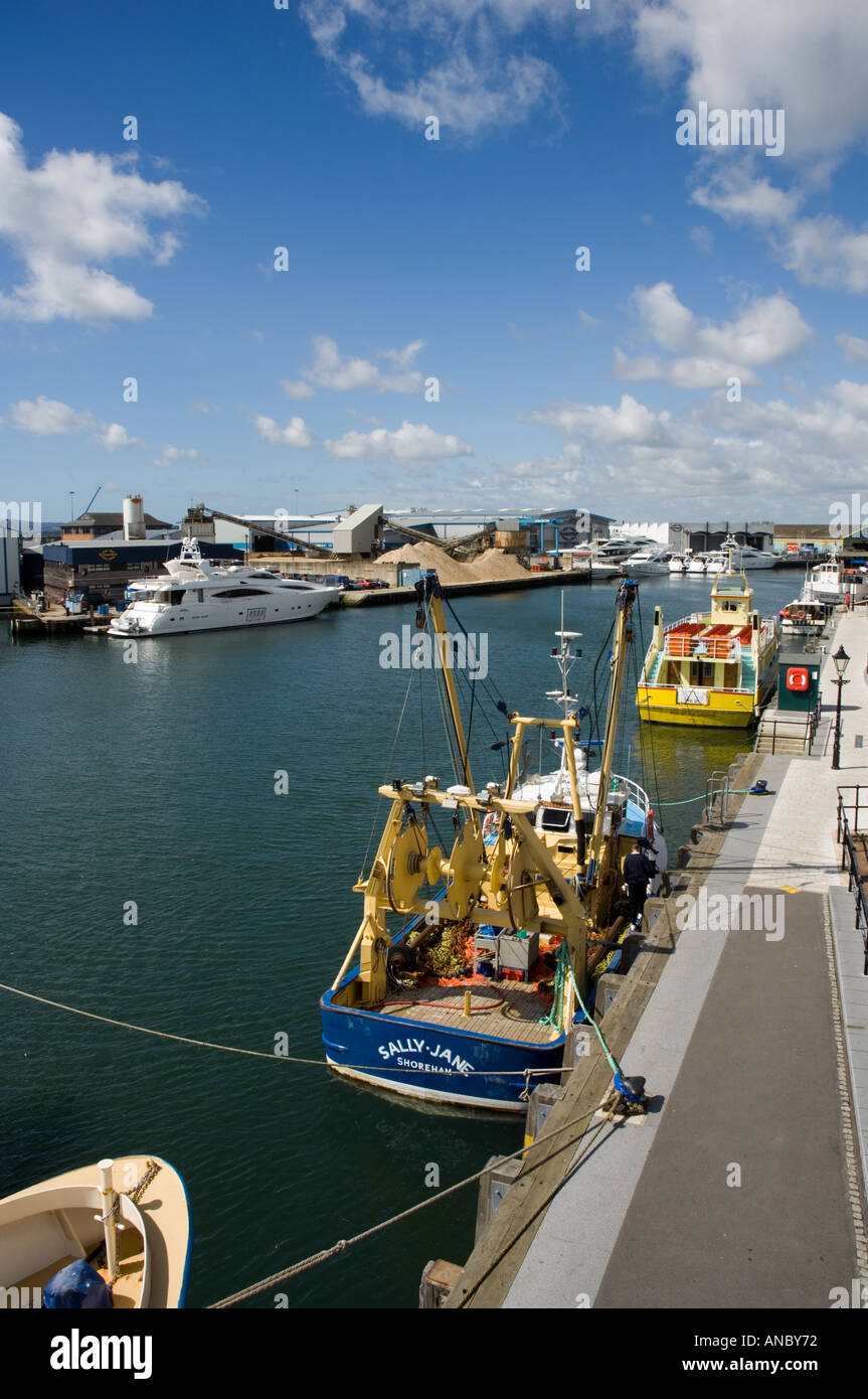 Poole Quay, aufrechte, entlang der Uferstraße Stockfoto