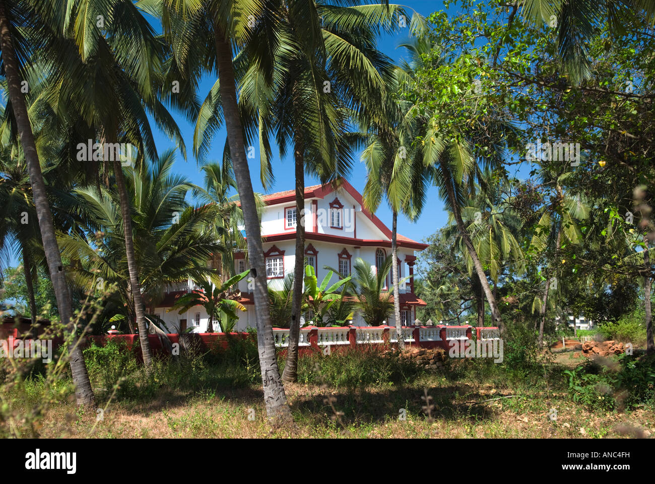 Moderne Ferienvilla Colva Goa Indien Stockfoto