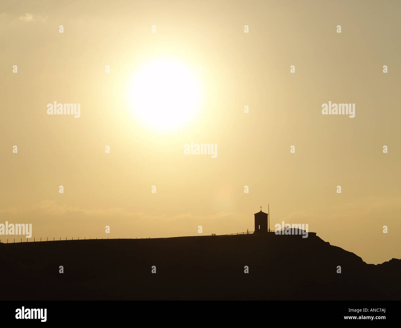 Sonnenuntergang über Compass Point, Bude. Stockfoto