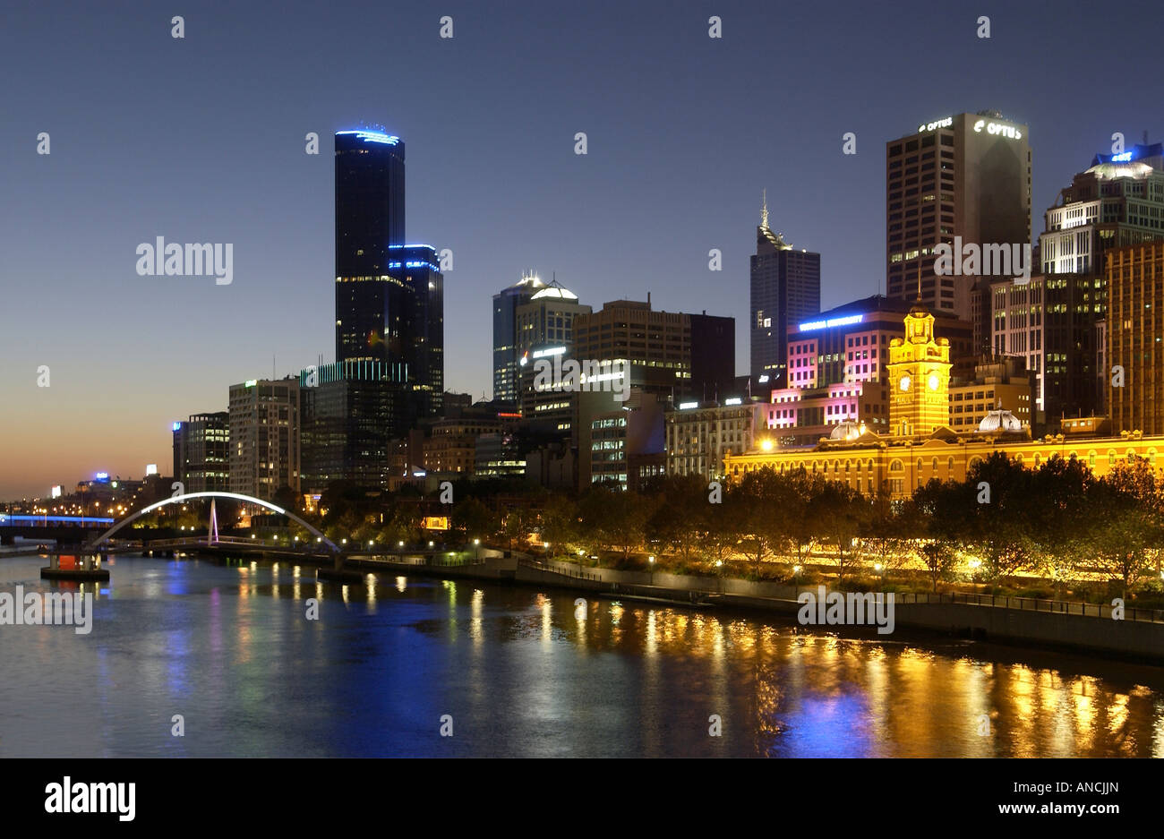 Die Hauptstadt von Victoria im Südosten von Australien Melbourne Stockfoto