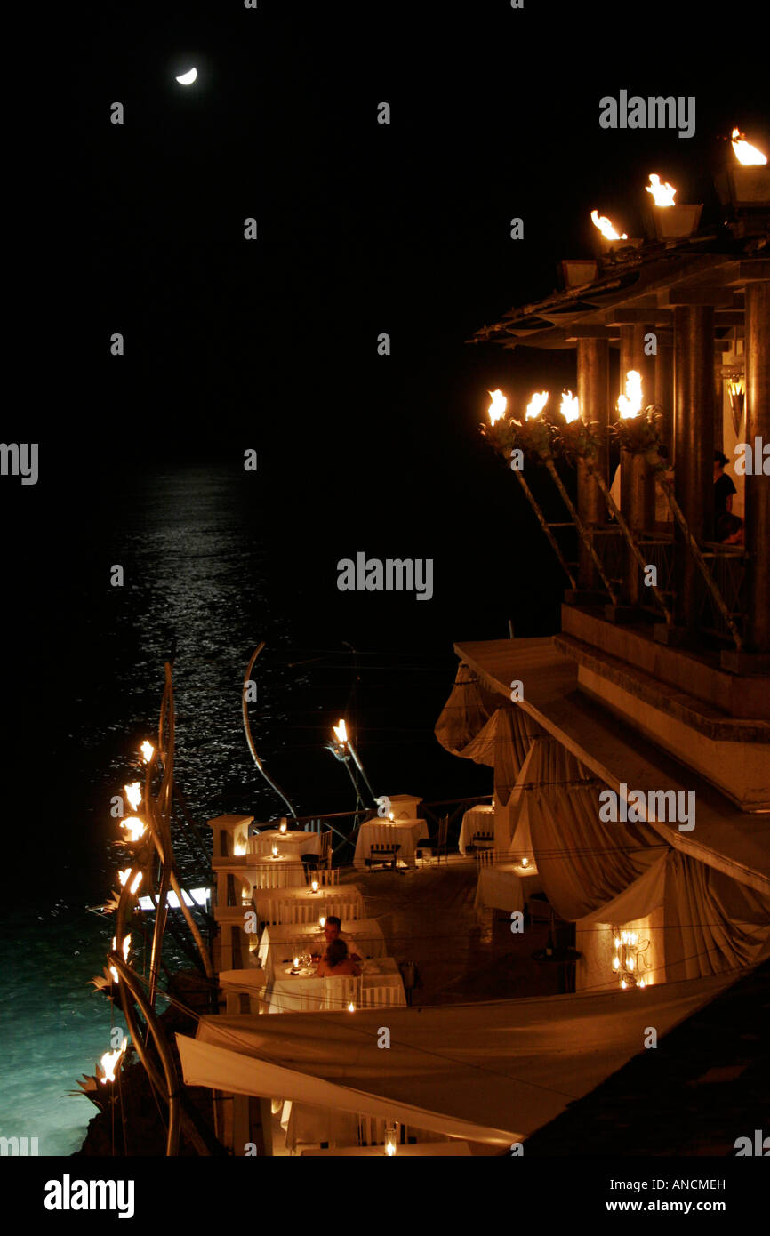 Das Restaurant der gefeierten Cliff in Barbados Stockfoto