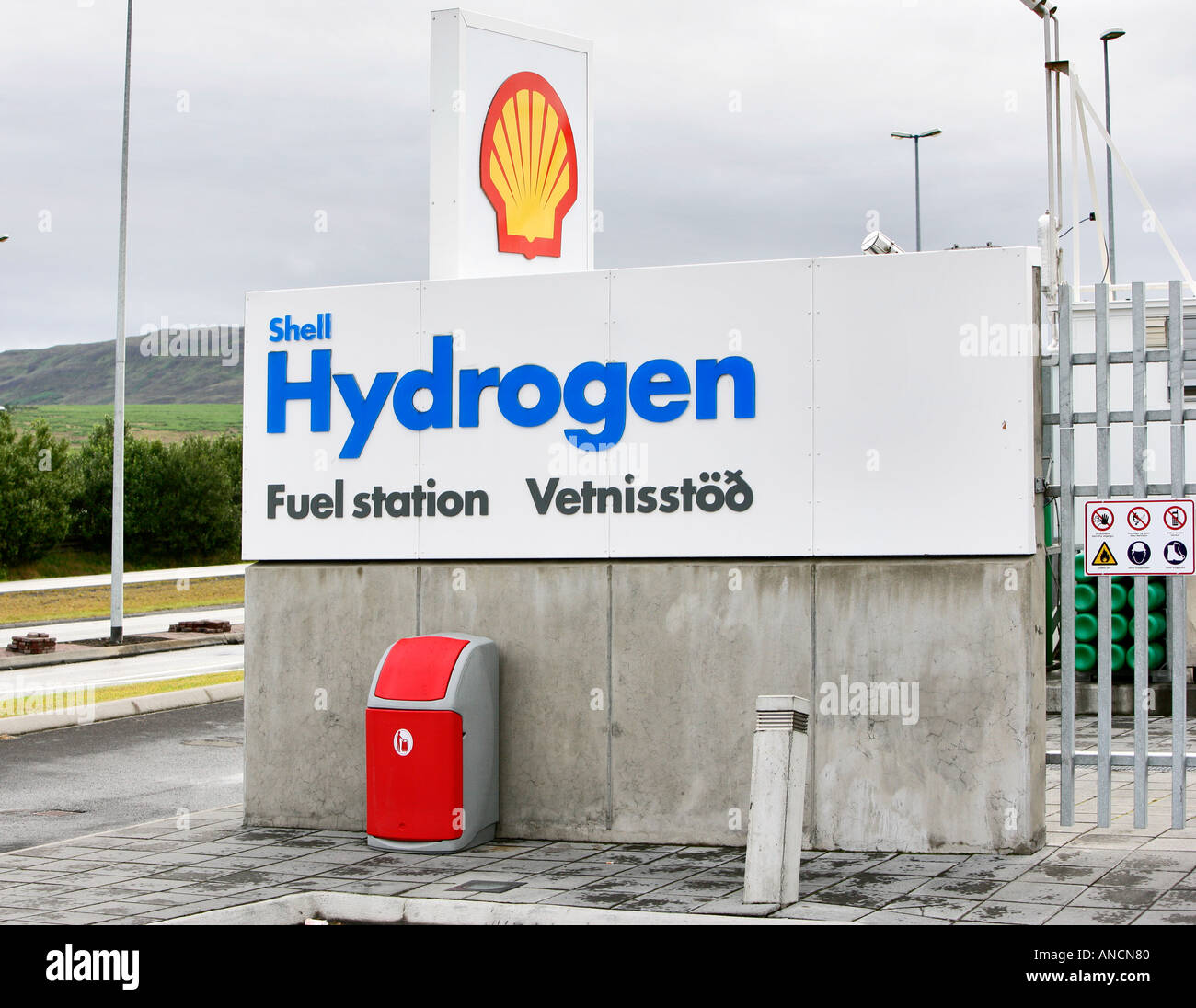 Wasserstoff Fuel Station Reykjavik Island Stockfoto