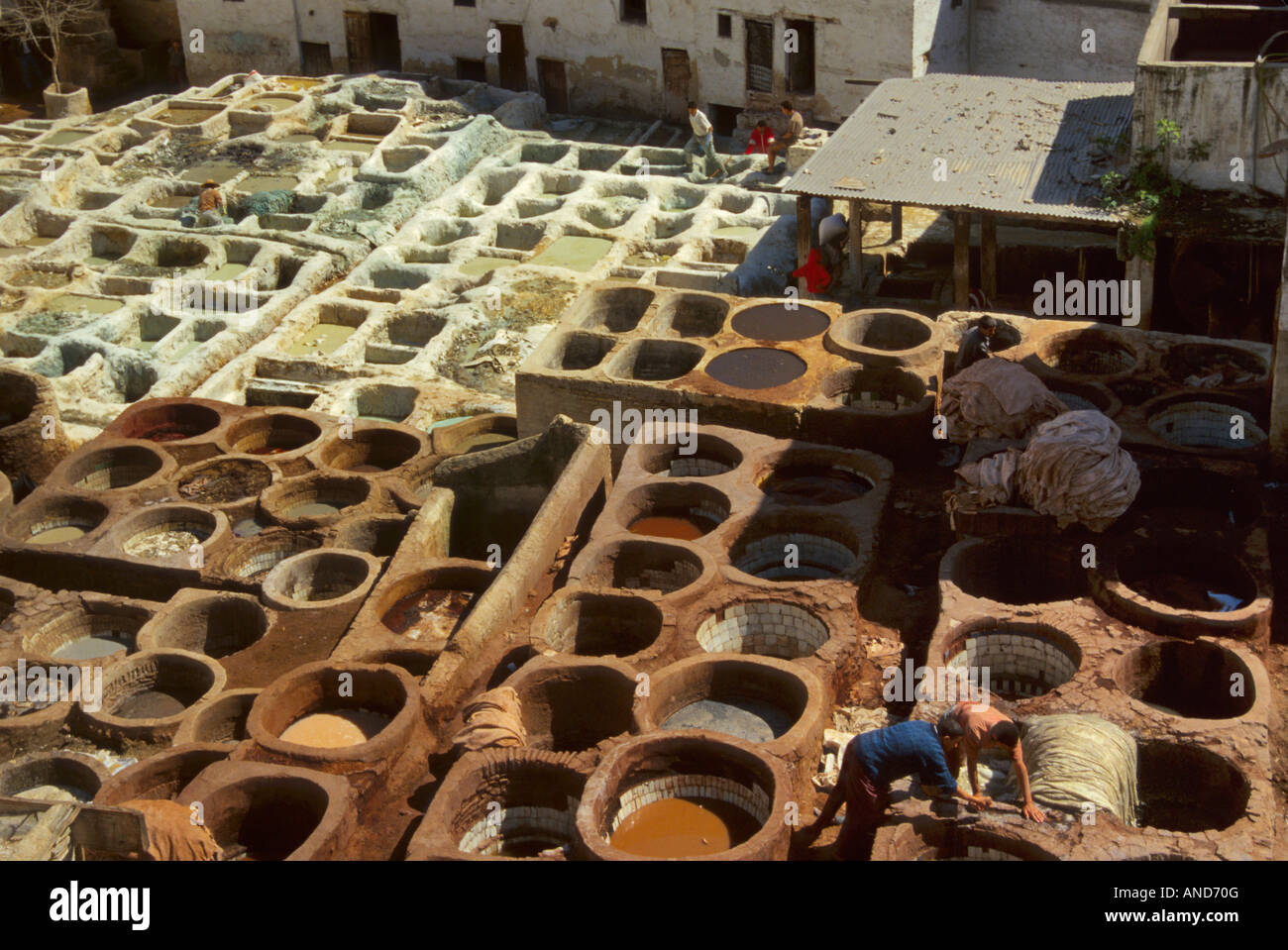 Gerber Viertel Medina Fes Marokko Stockfoto