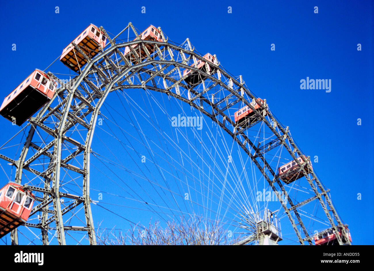 Giant Ferris Wheel Prater Park Wien Österreich Stockfoto