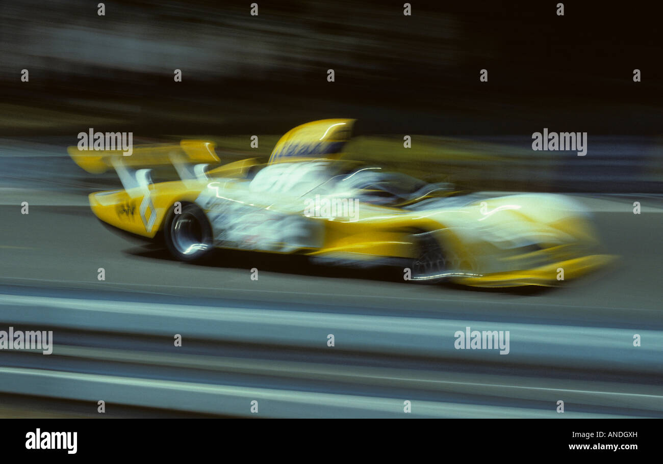 Renault Alpine mit Geschwindigkeit, 24-Stunden-Rennen von Le Mans, 1978, Frankreich. Stockfoto