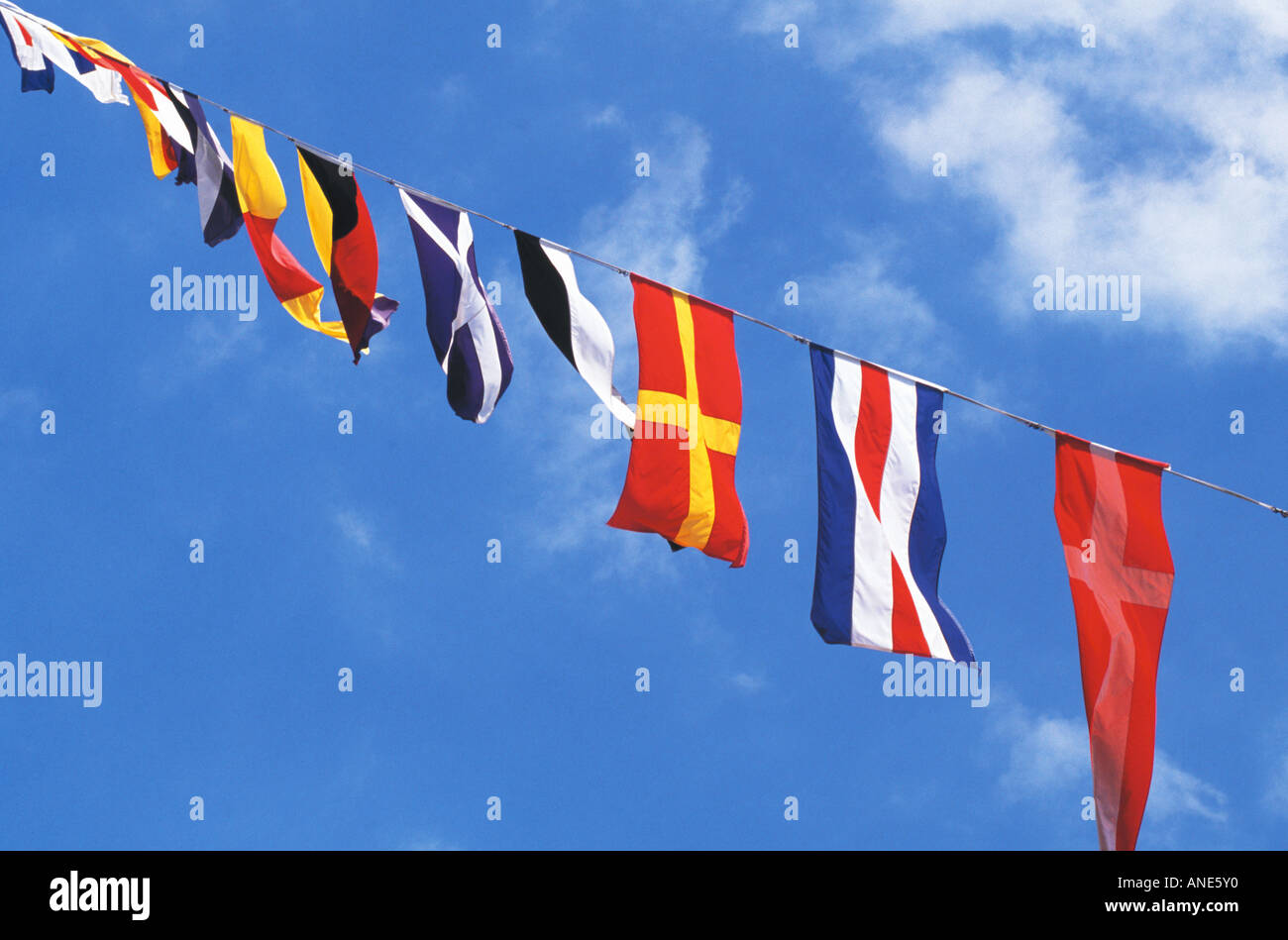 Internationale Fahnen Stockfoto