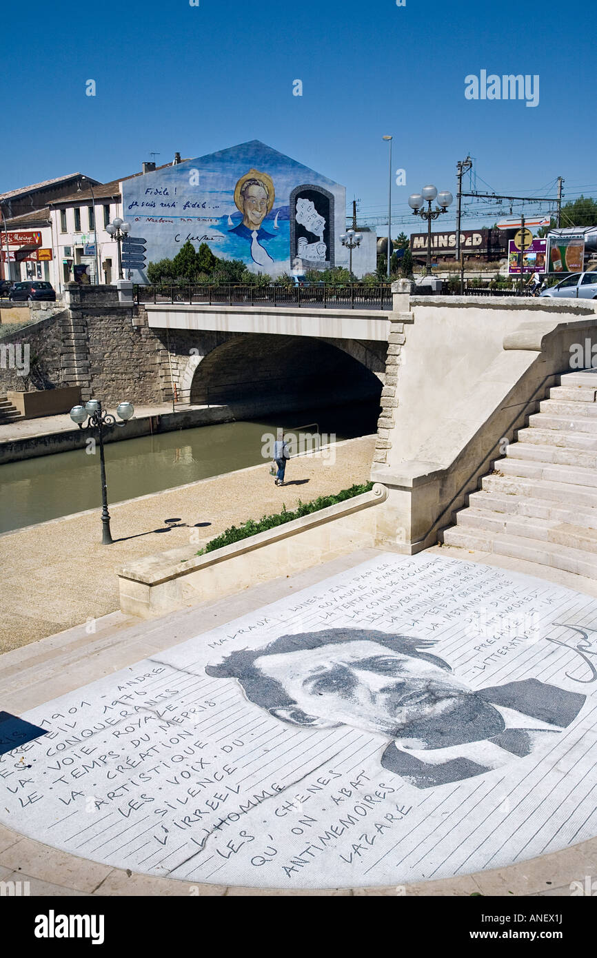 Der Canal De La Robine in Narbonne, Frankreich. Stockfoto