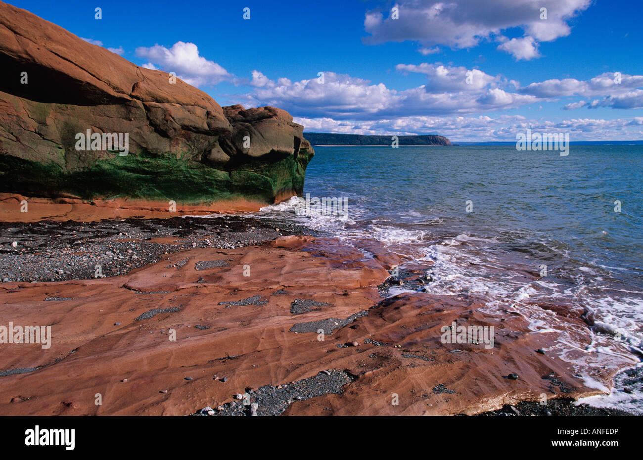 Sandstein-Küste von West-Verfechter, Nova Scotia, Kanada Stockfoto