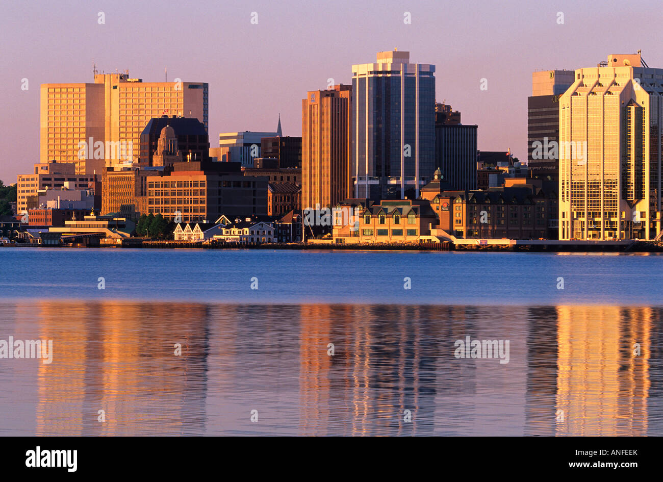 Halifax Waterfront Skyline, Nova Scotia, Kanada Stockfoto