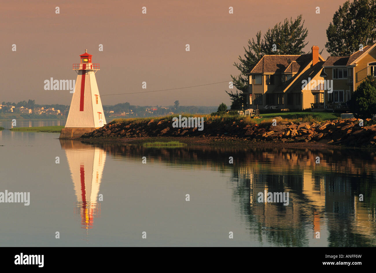 Leuchtturm, Queen Elizabeth Drive, Charlottetown, harbour, Prince Edward Island, Canada Stockfoto