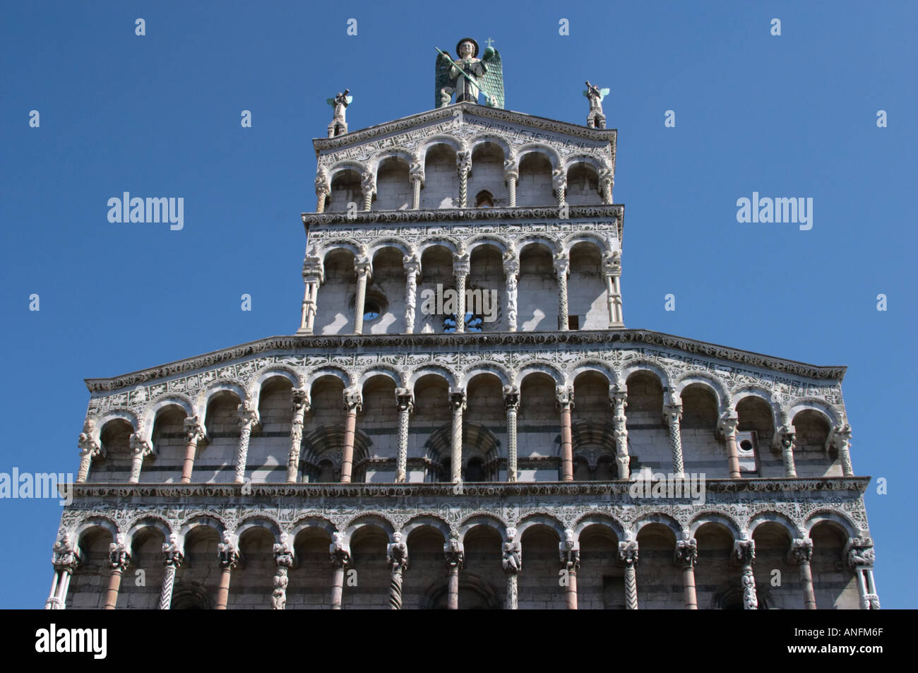 12. Jahrhundert Kirche von San Michele in Foro an Lucca Toskana Italien Stockfoto