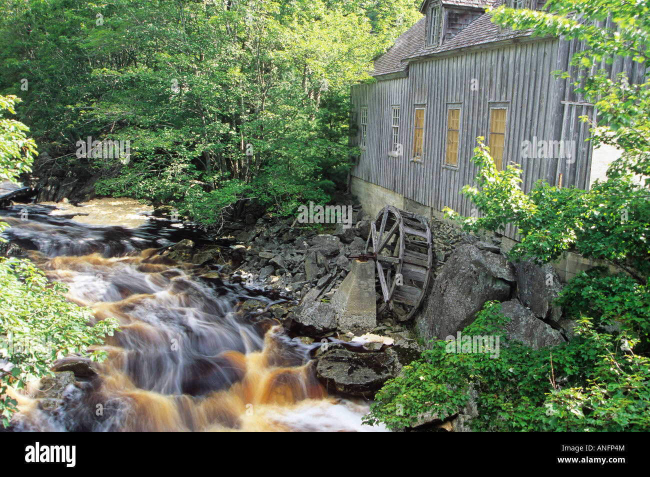 alte Mühle, Sable River, Nova Scotia, Kanada. Stockfoto