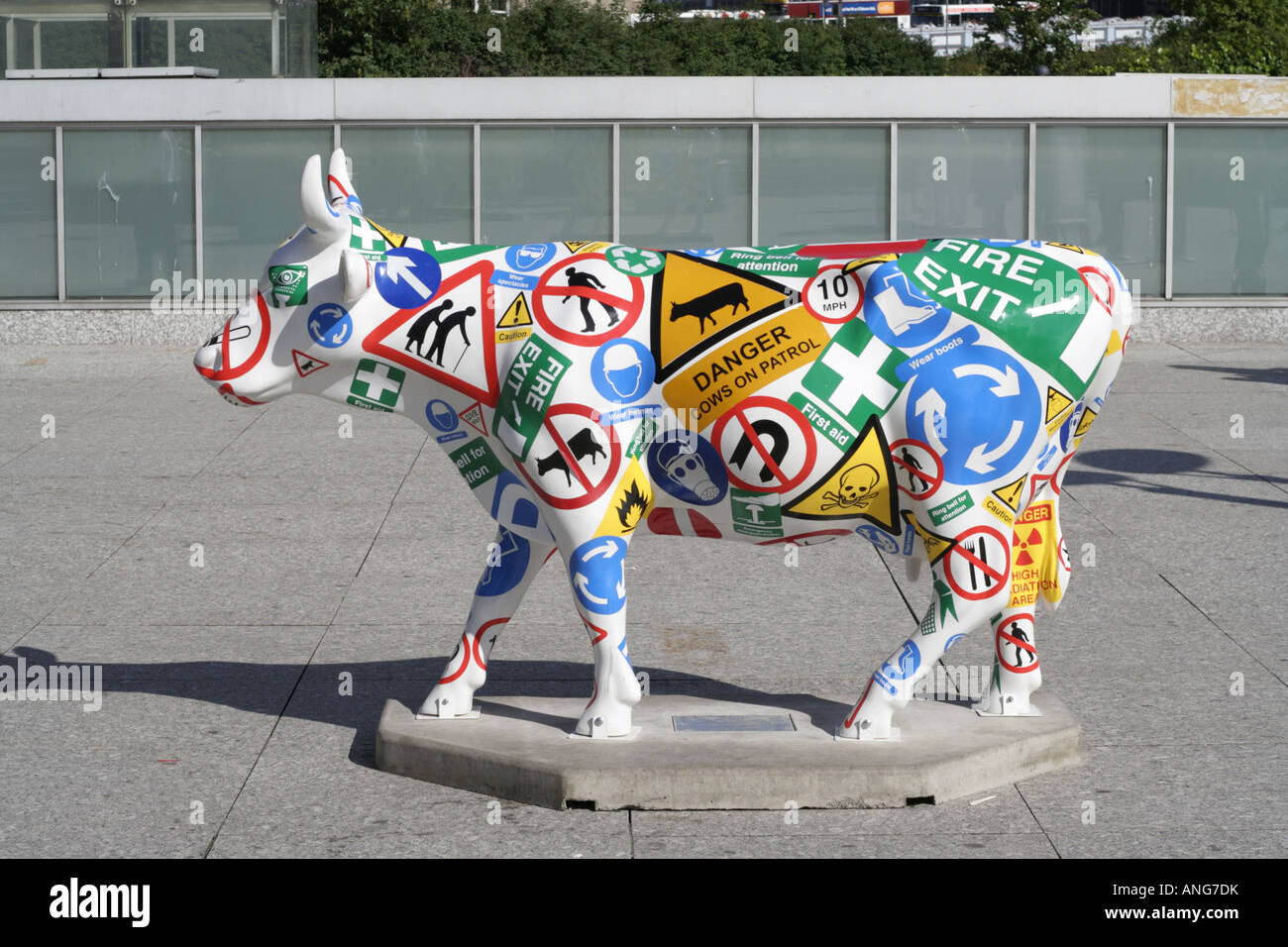 dekorative Werbung Kuh Edinburgh Stadtzentrum Schottland, Vereinigtes Königreich Stockfoto