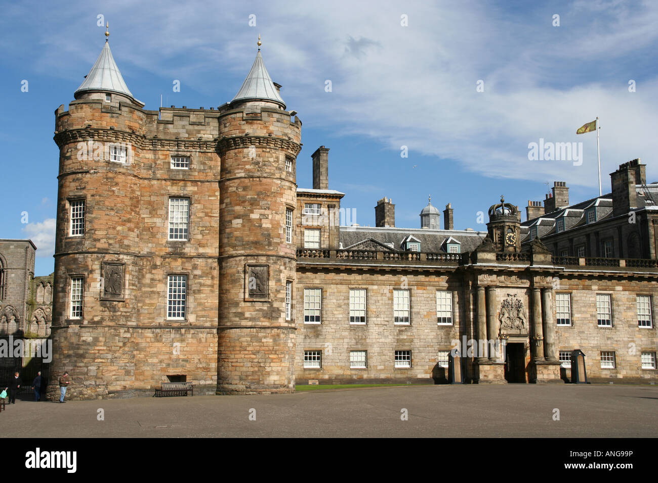 Der Palace of Holyroodhouse, oder informell Holyrood Palace Edinburgh Schottland uk gb Stockfoto