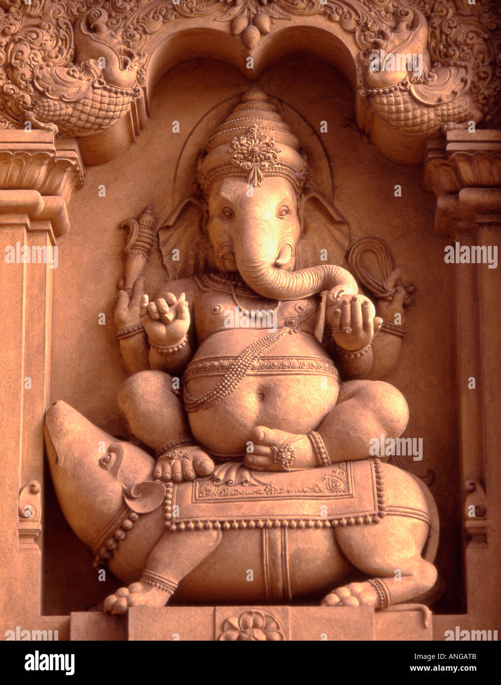 Sri Lanka Colombo erlernte Raja Maha Vihara Tempel Elefanten-Gott Ganesha statue Stockfoto