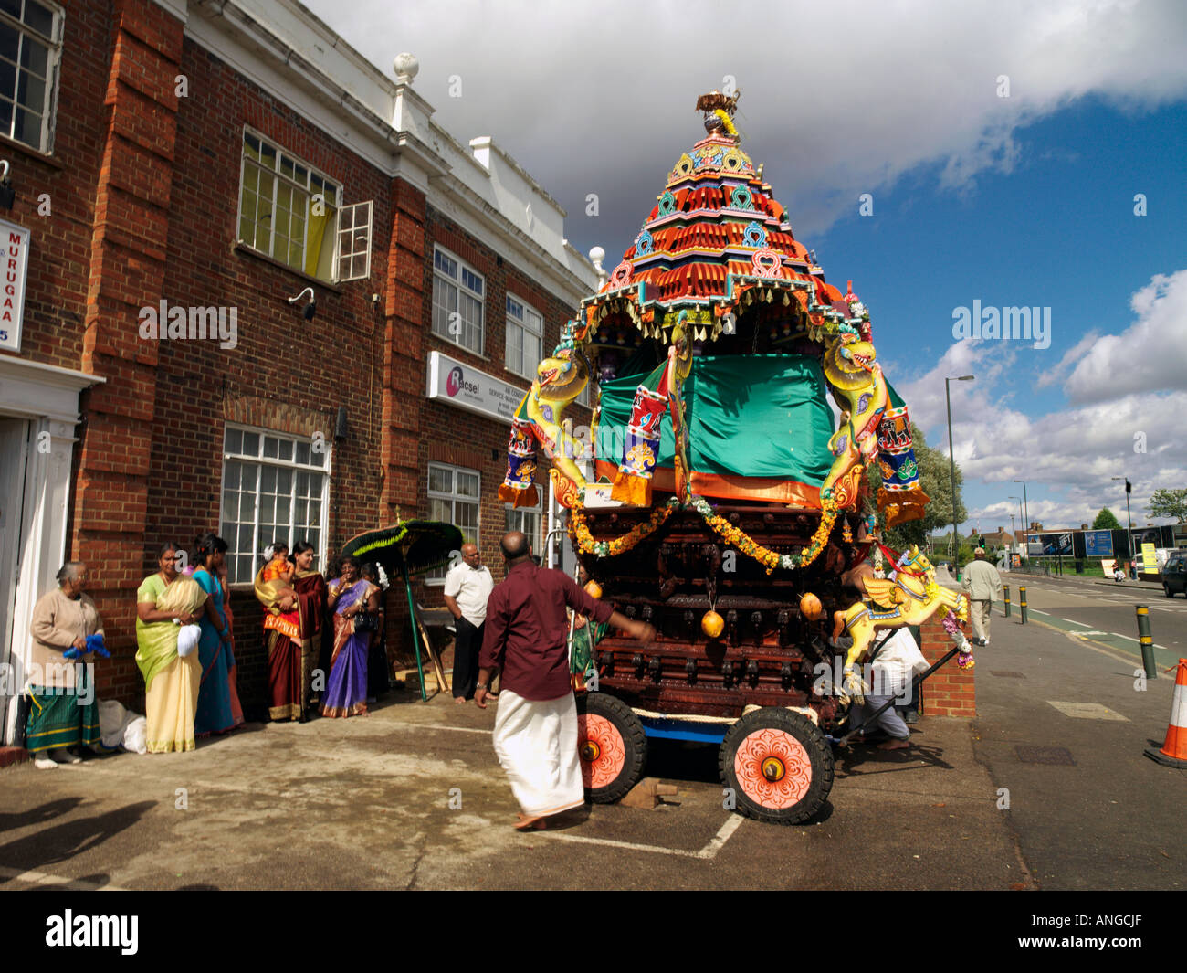 Murugan tamilische Tempel neue Malden Surrey England Chariot Stockfoto