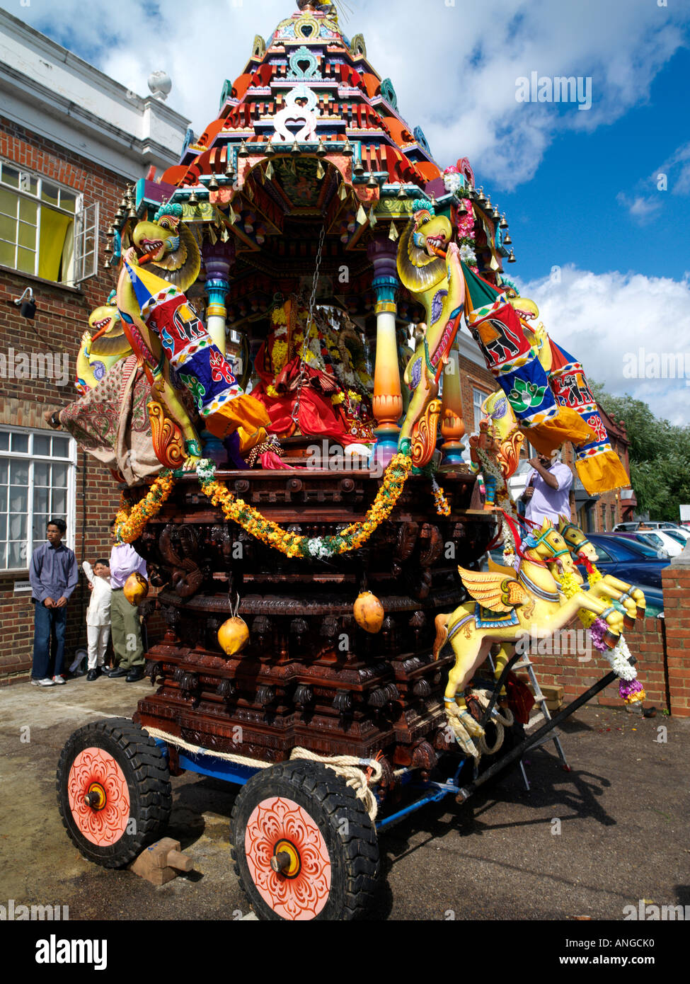 Murugan tamilische Tempel neue Malden Surrey England Chariot Stockfoto