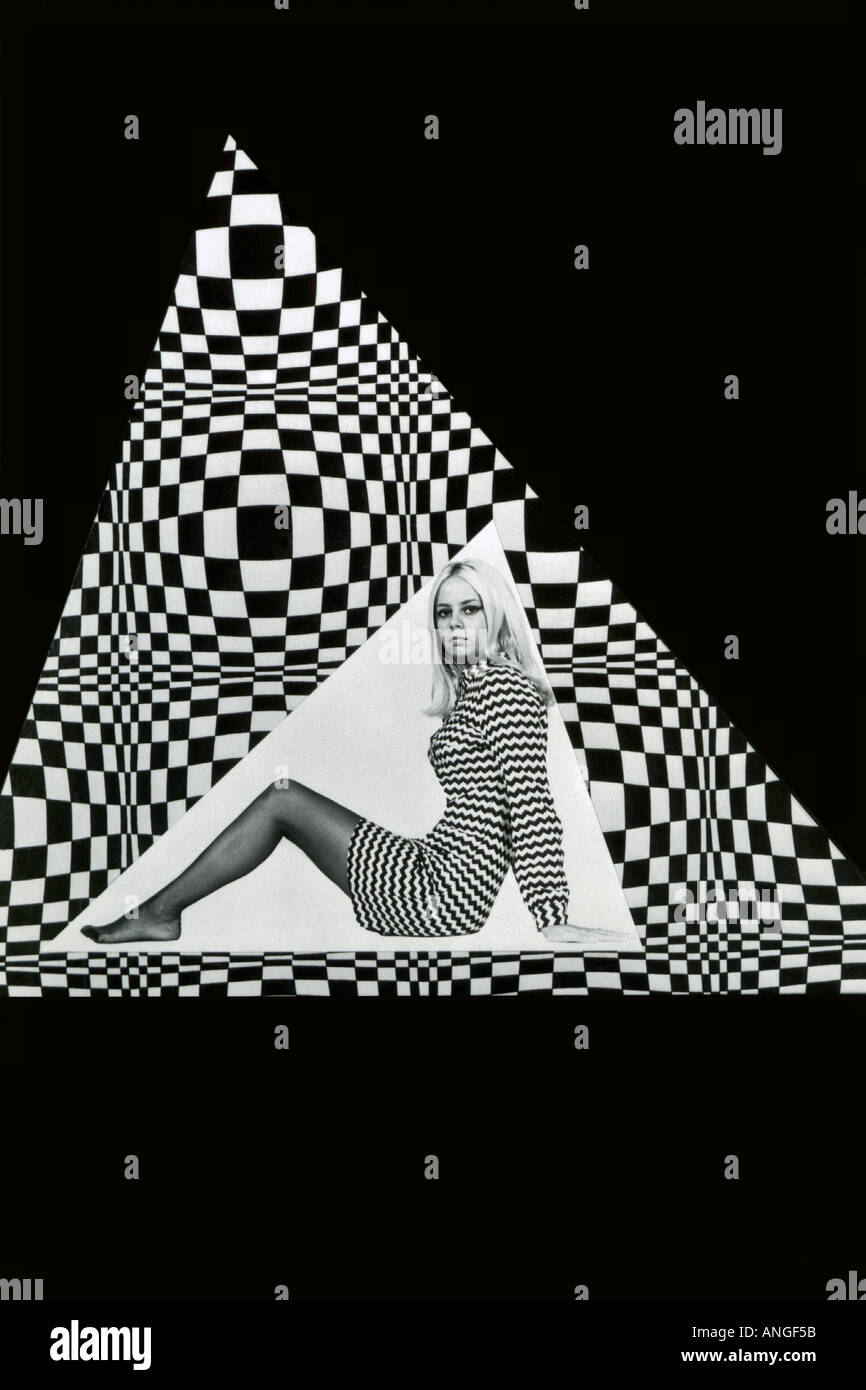 Psychedelische Dreiecke Stockfoto